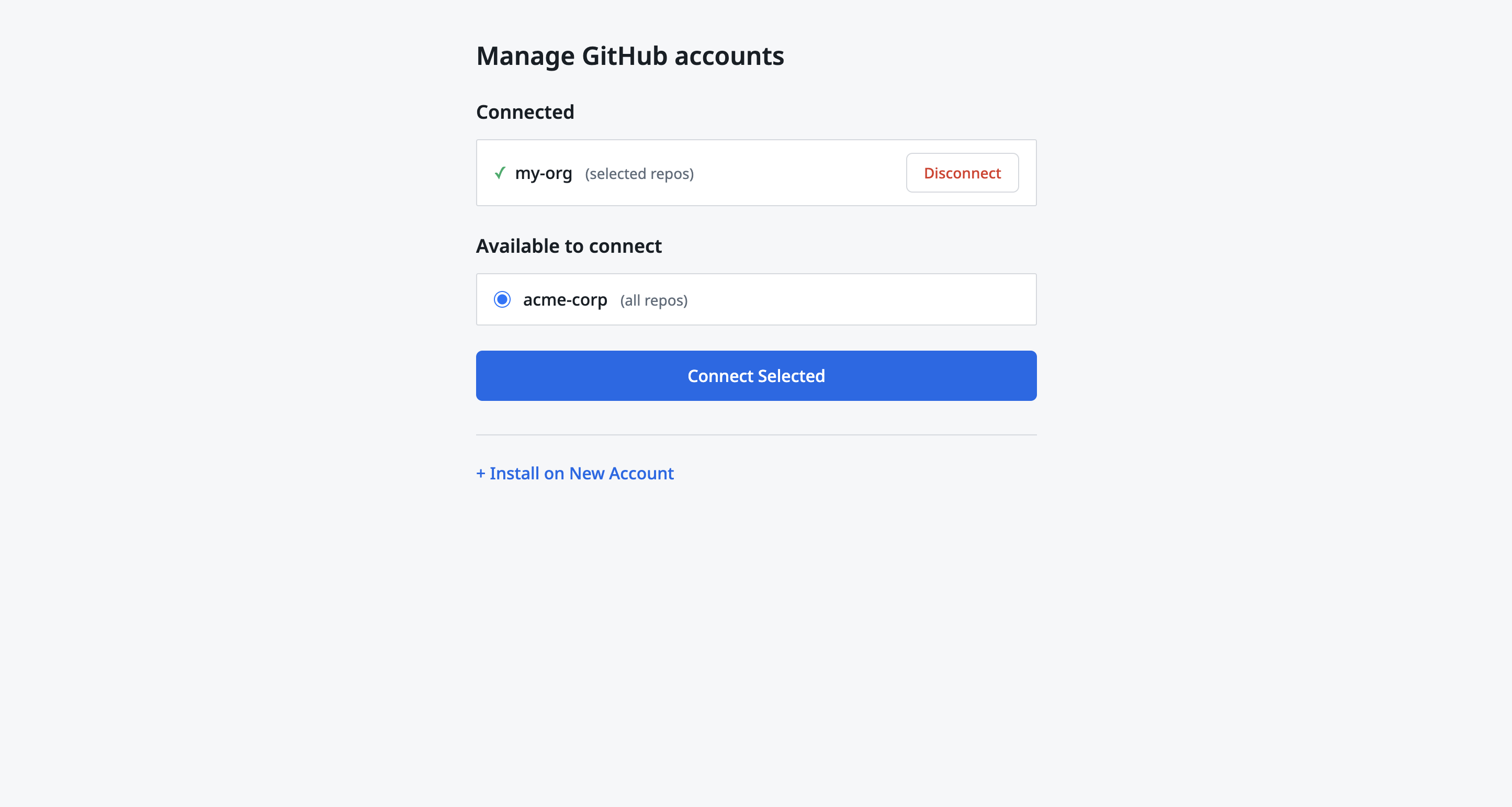 Screenshot placeholder: Install on new account option